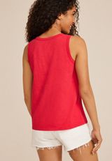 24/7 Colorblock Shoulder Tank Top, RED COMBO, small