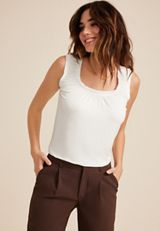 Effortless Ruched Tank Top, C4673, small