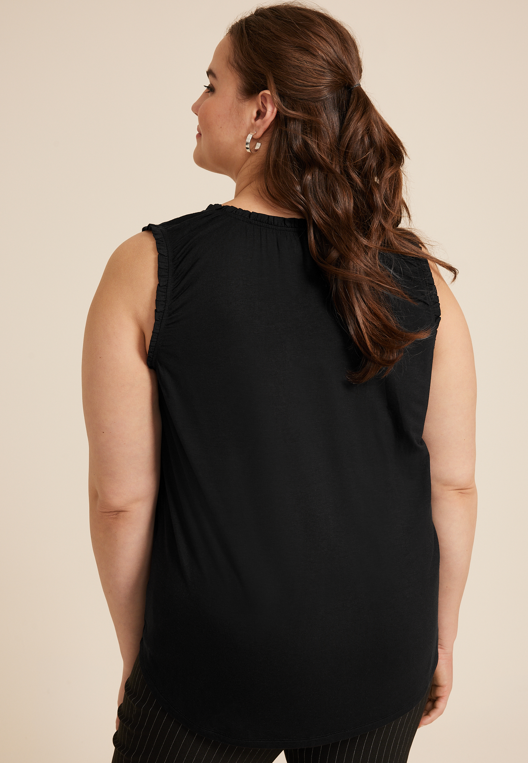 Plus Effortless Ruched Tank Top