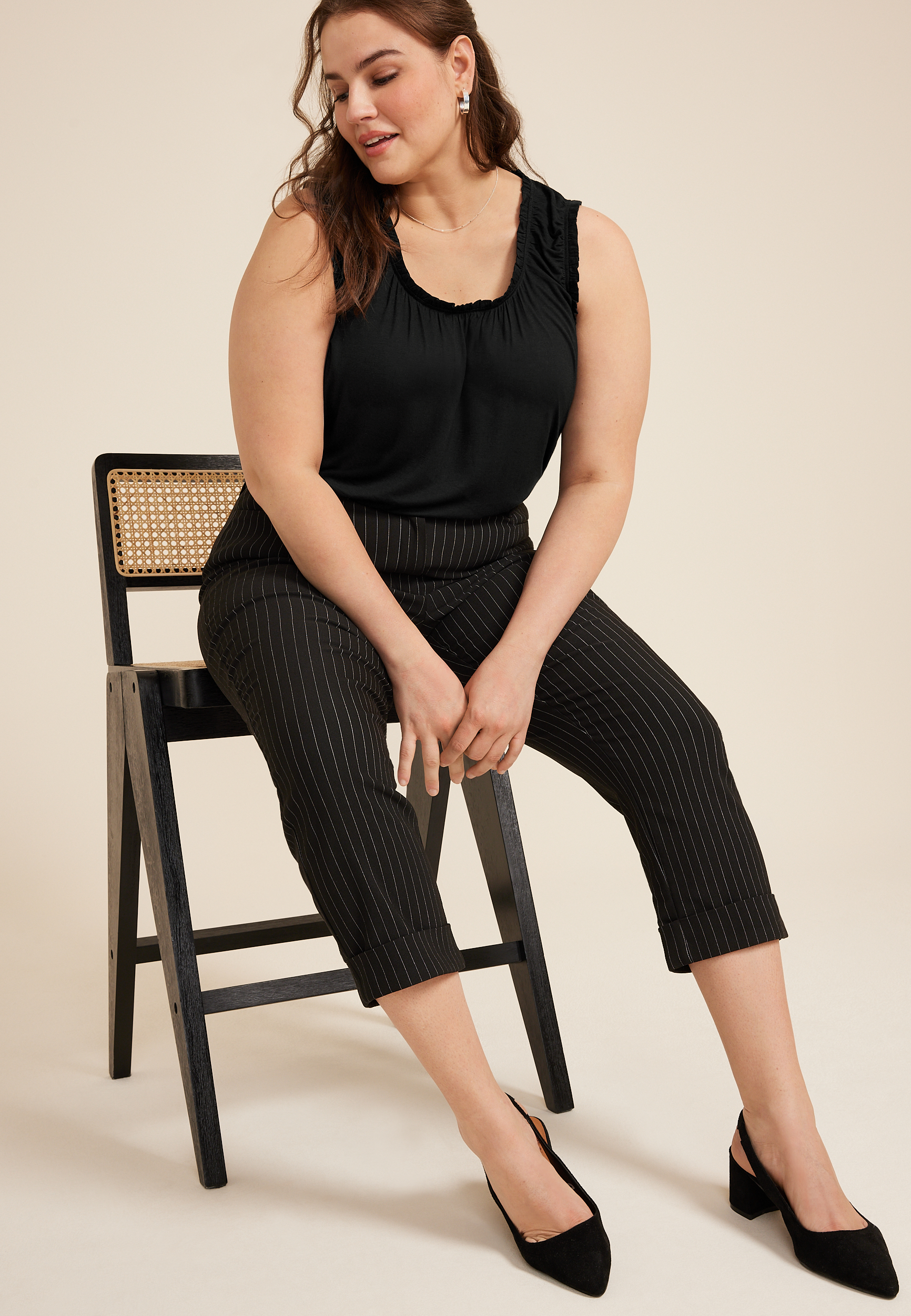 Plus Effortless Ruched Tank Top
