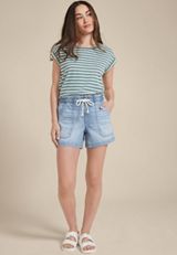 m jeans by maurices&trade; Soft High Rise Drawstring 5in Short, , small