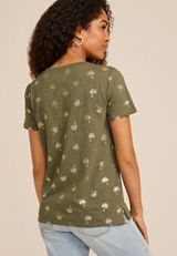 24/7 Dawson Palm Tree V Neck Tee, C9162, small