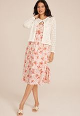 Tie Front Dress Cardigan, C223, small