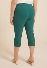 Plus Size Bengaline Mid Rise Capri, C9886, small