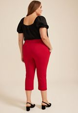 Plus Size Bengaline Mid Rise Capri, C4744, small