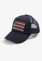 Americana Trucker Hat, NAVY, small