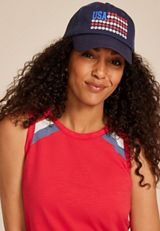 Americana Trucker Hat, NAVY, small