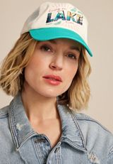 Living On Lake Time Trucker Hat, , small