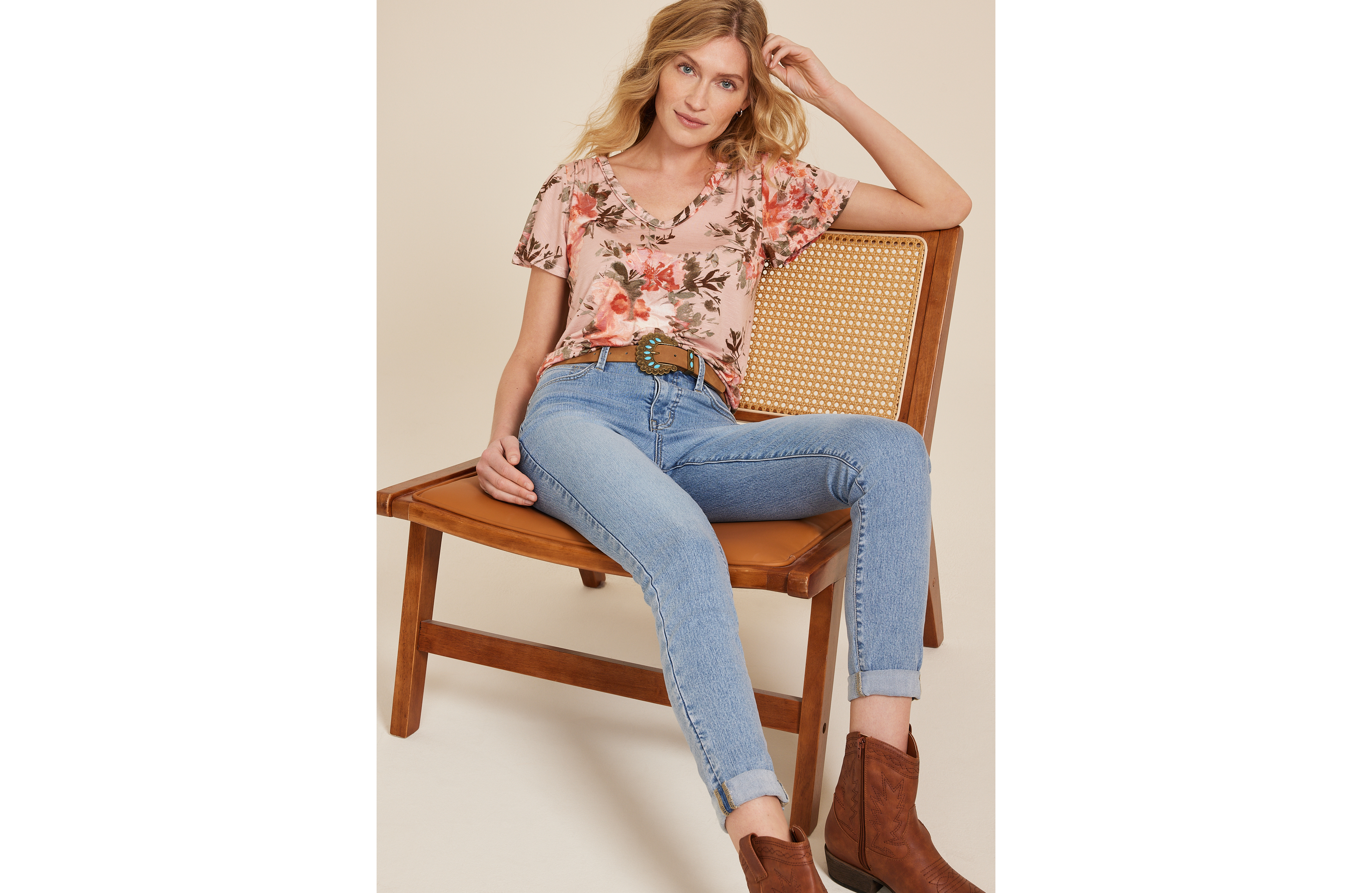 Floral Flutter Sleeve Tee