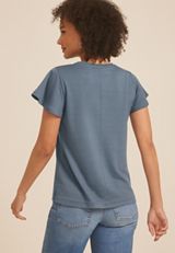 24/7 French Terry Flutter Sleeve Tee, Stormy Weather, small