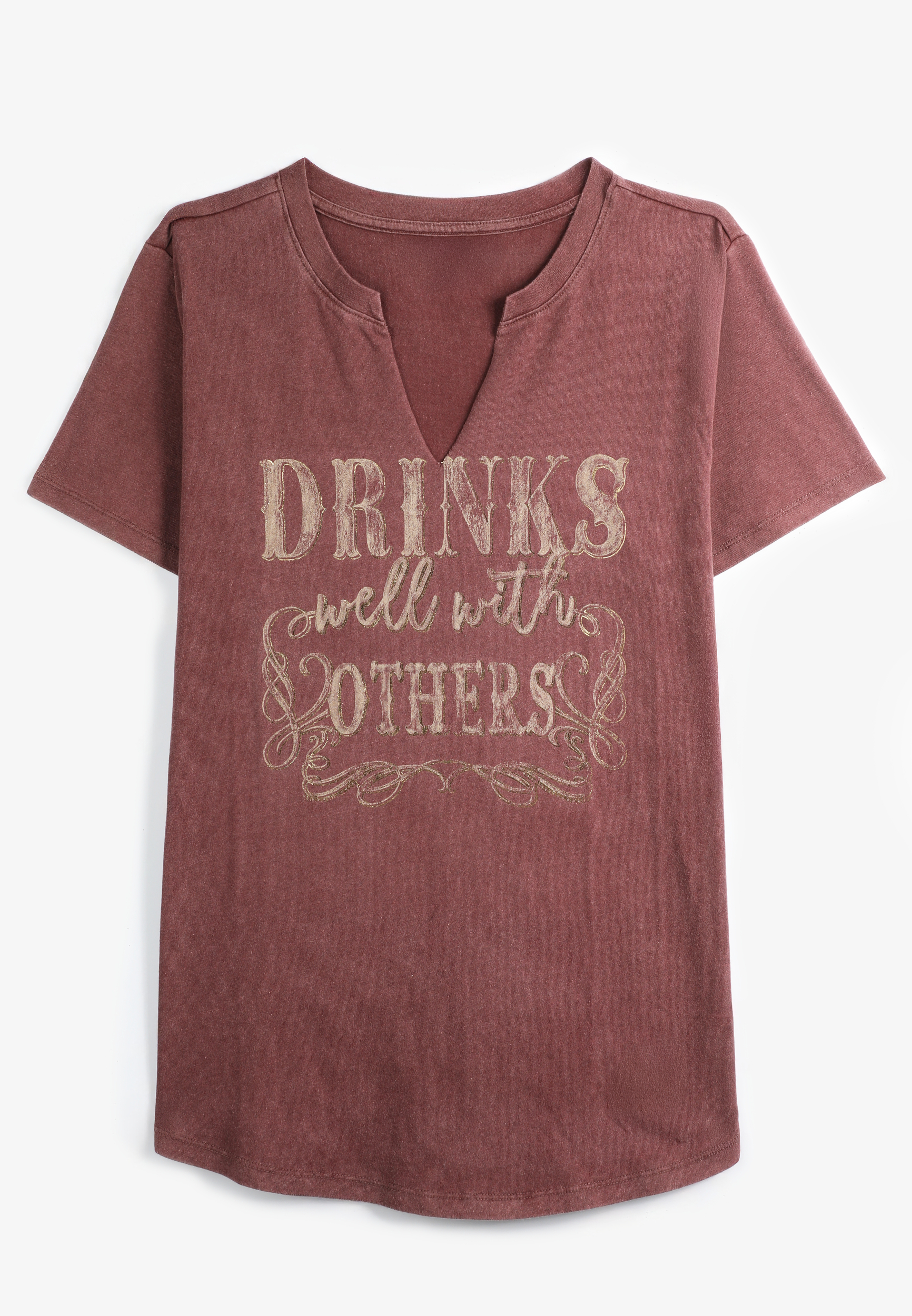 Drinks Well With Others Classic Fit Graphic Tee, , large