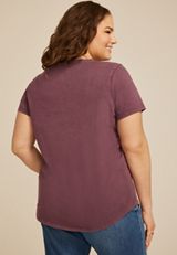 Plus Size Drinks Well With Others Classic Fit Graphic Tee, BURGUNDY, small
