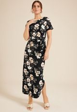 24/7 Floral Tie Waist Midi Dress, C1756, small