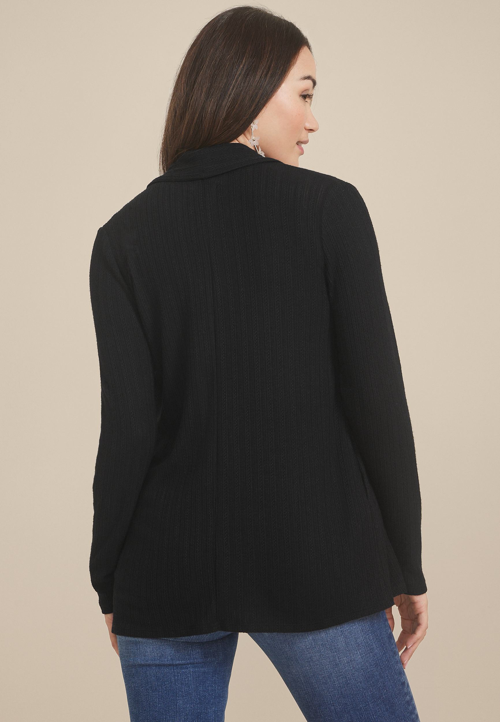 Pointelle Shawl Collar Cardigan, C106, large