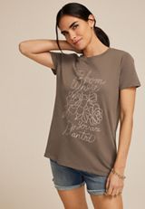 Embroidered Bloom Where You Are Planted Classic Fit Graphic Tee, , small