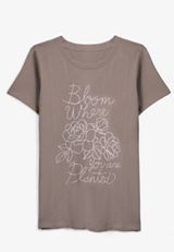 Embroidered Bloom Where You Are Planted Classic Fit Graphic Tee, , small