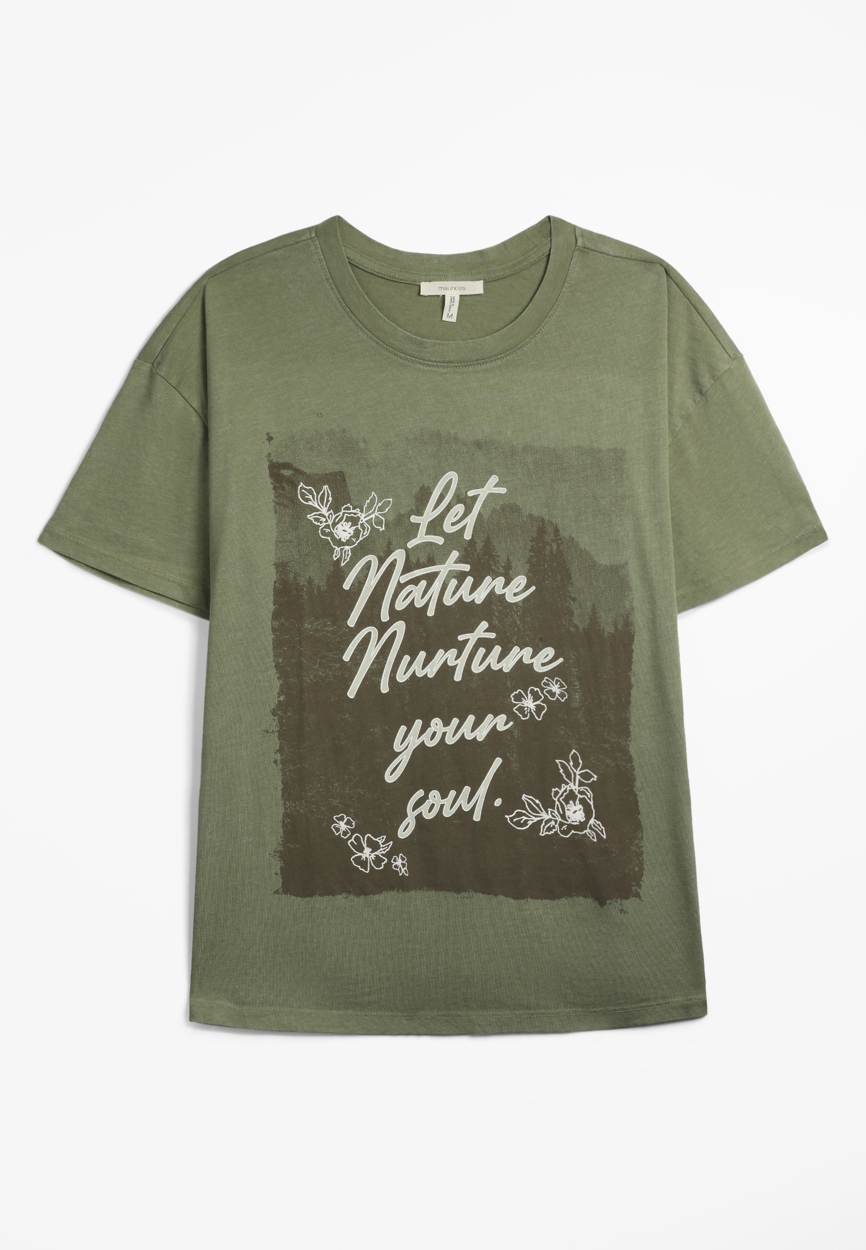 Let Nature Nurture Your Soul Relaxed Fit Graphic Tee, , large