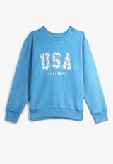 Americana Corded Crew Neck Sweatshirt, C9868, small