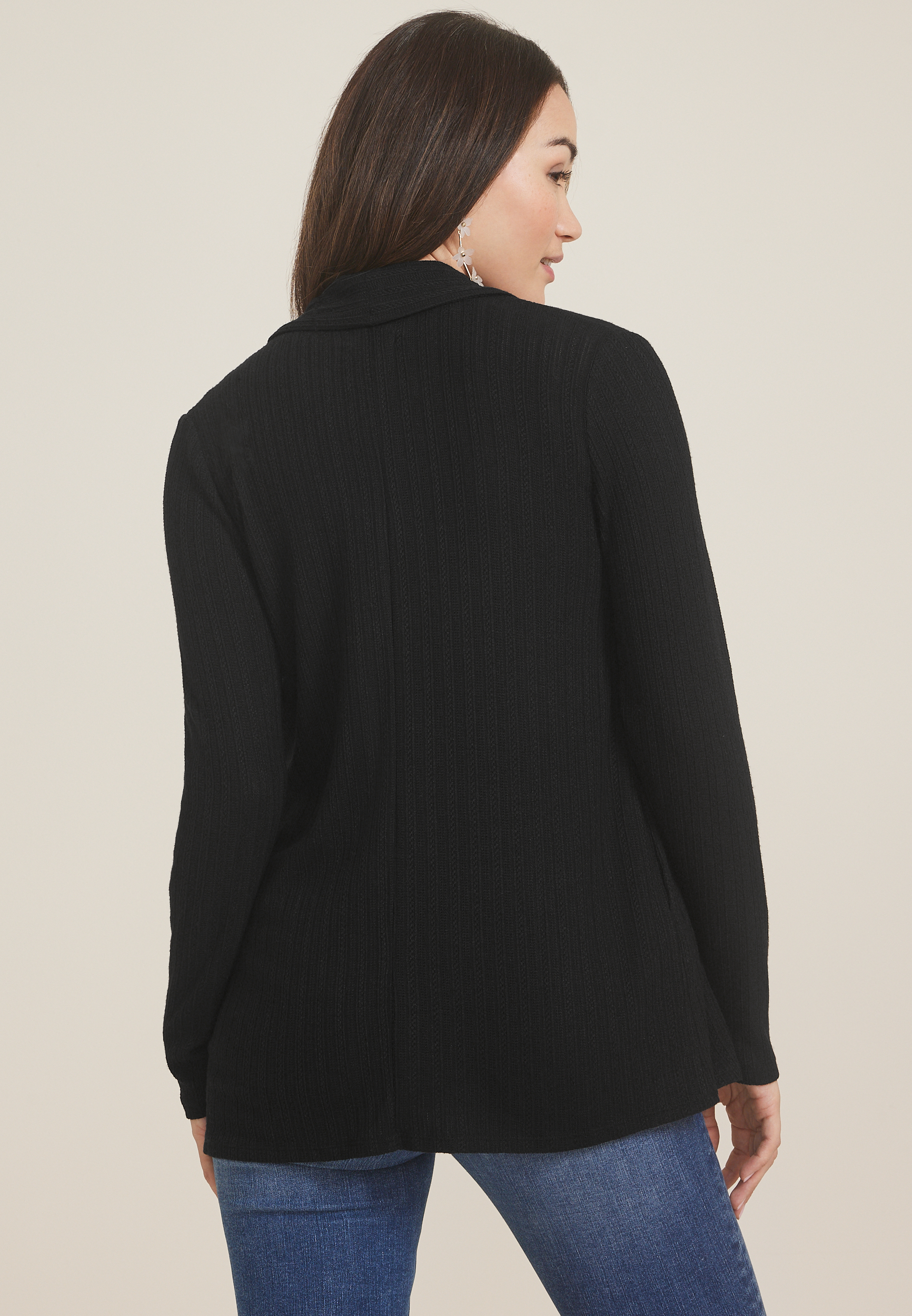 Pointelle Shawl Collar Cardigan, C106, large