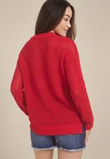 Americana Open Stitch Sweater, C2946, small