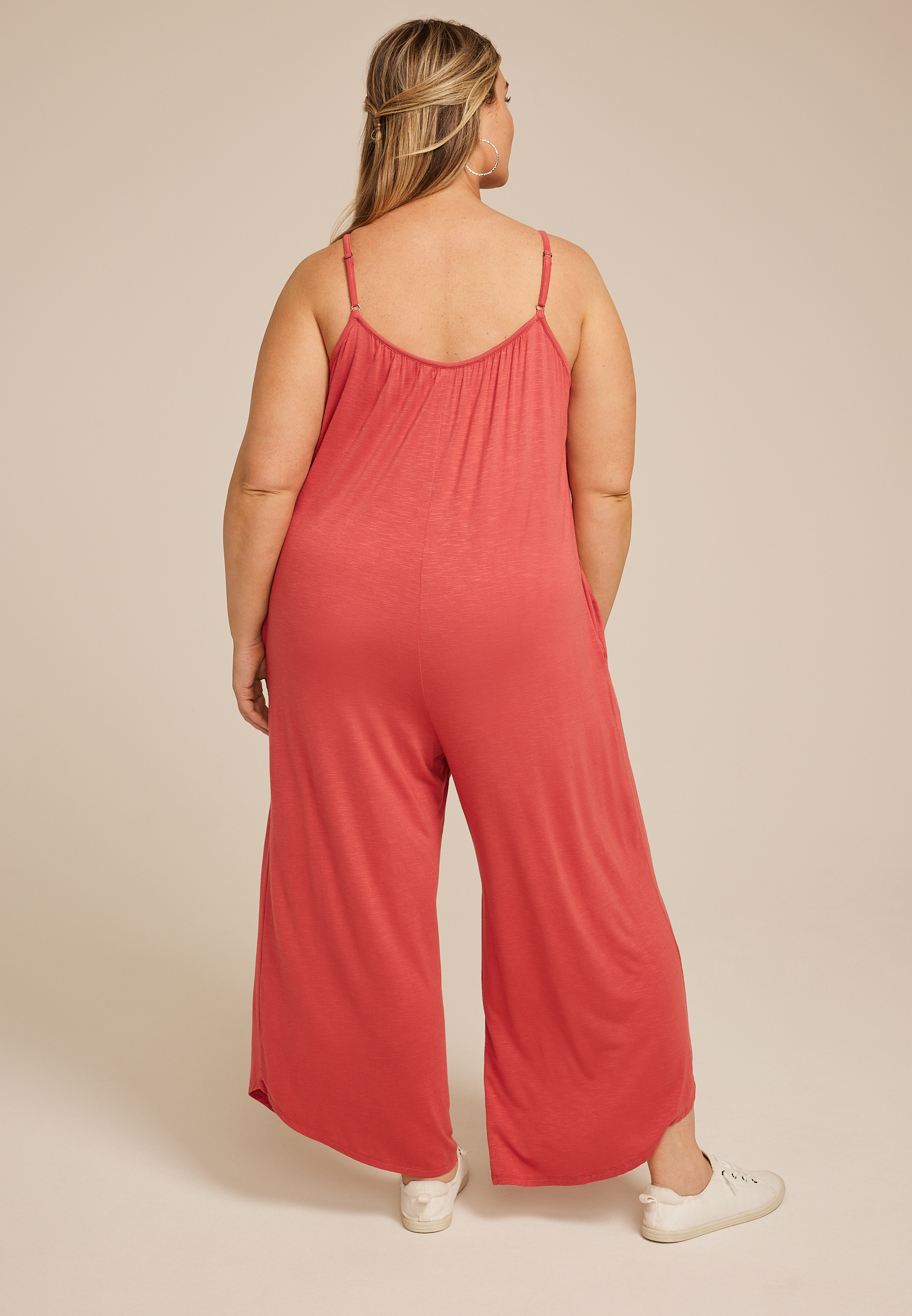 Plus Size 24/7 Bare Waistless Knit Jumpsuit, C9200, large