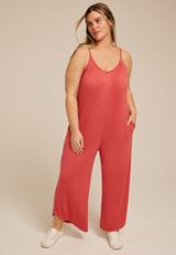 Plus Size 24/7 Bare Waistless Knit Jumpsuit, C9200, small