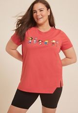 Plus Size Peanuts Americana Classic Fit Graphic Tee, C9200, small