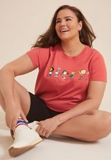 Plus Size Peanuts Americana Classic Fit Graphic Tee, C9200, small