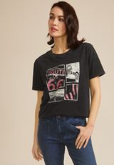 Route 66 Relaxed Fit Graphic Tee, BLACK, small