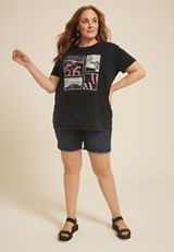 Plus Size Route 66 Relaxed Fit Graphic Tee, BLACK, small