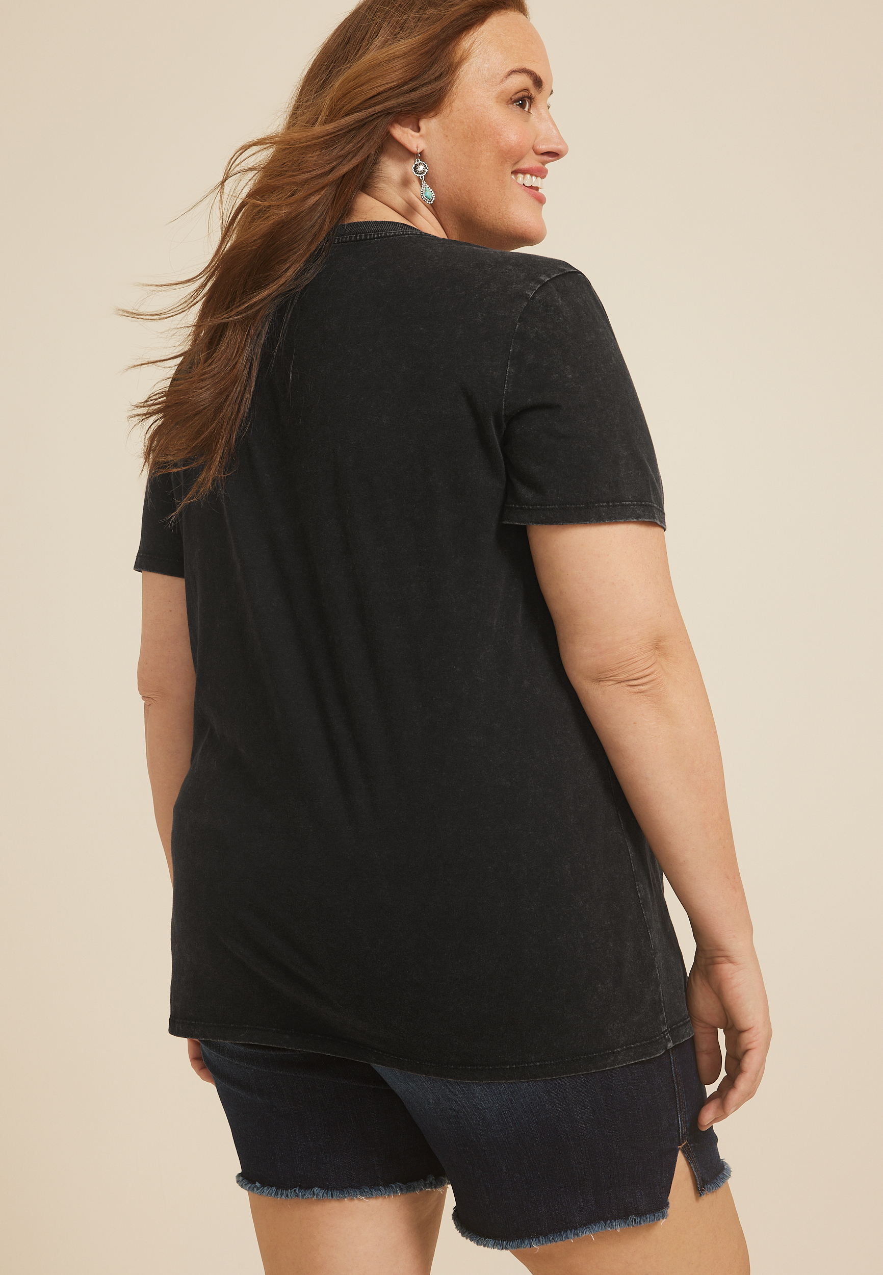 Plus Size Route 66 Relaxed Fit Graphic Tee, BLACK, large