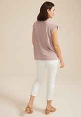 24/7 Clara Whipstitch Embroidered Tee, C6959, small