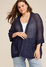 Plus Size Americana Star Dolman Cardigan, C1919, small