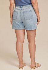 Plus Size m jeans by maurices&trade; High Rise Eyelet Back 6in Shorts, , small