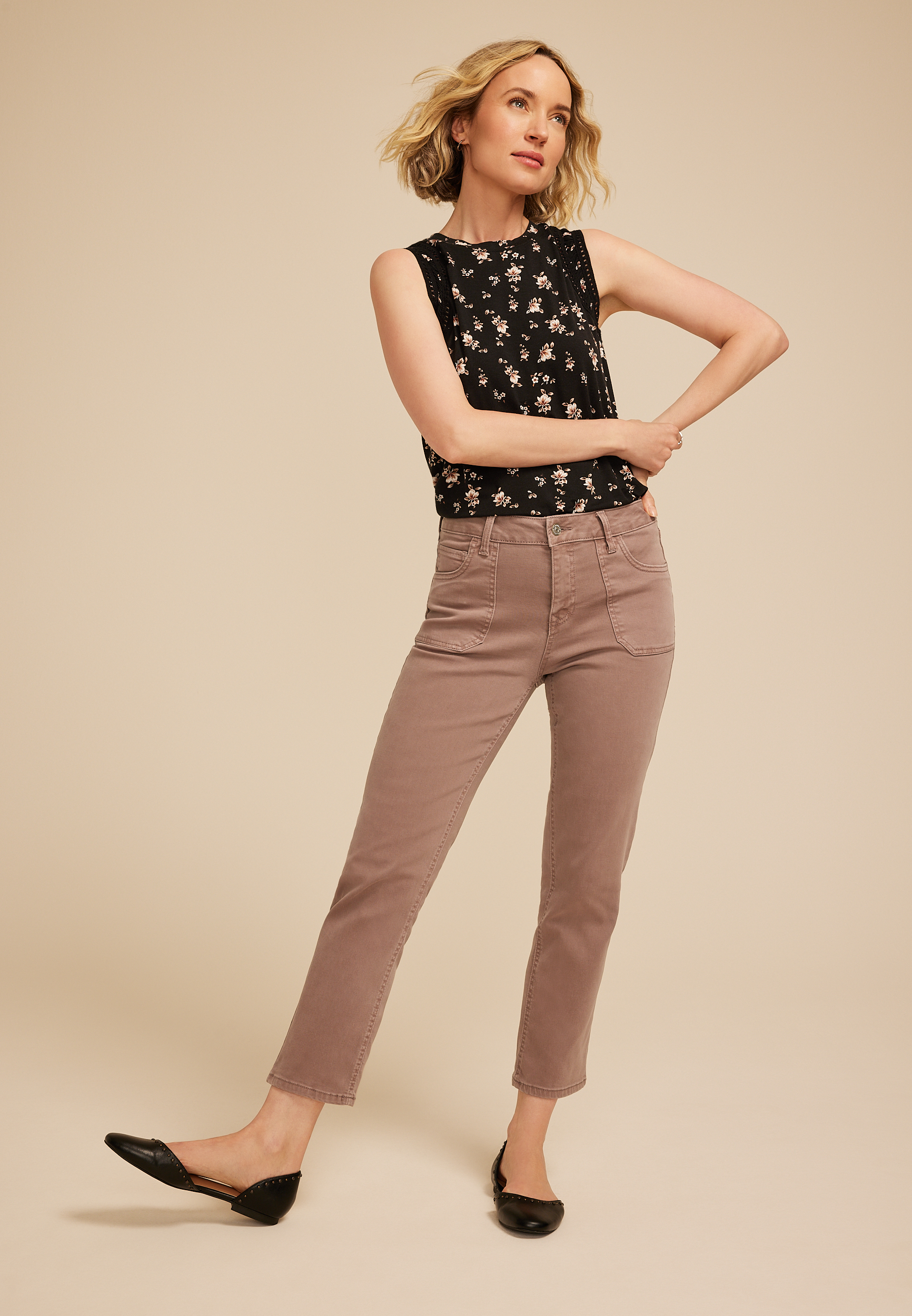 m jeans by maurices&trade; Slim Straight Ankle High Rise Jean, C7649, large