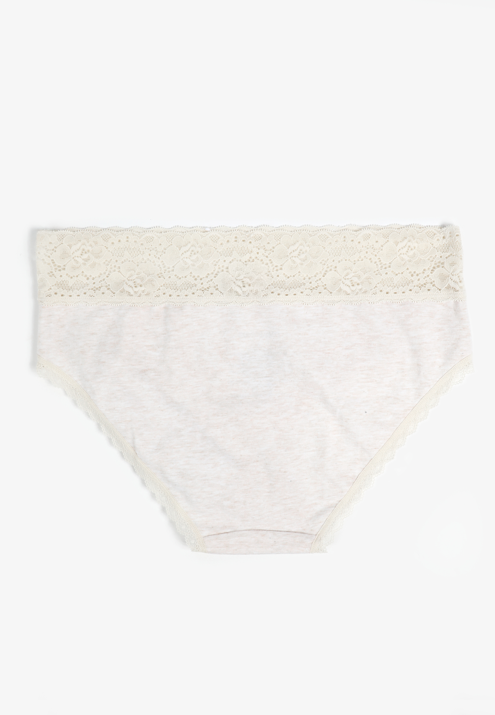 Simply Comfy Cotton Heathered Hipster Panty, LIGHT OATMEAL HEATHER, large