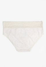 Simply Comfy Cotton Heathered Hipster Panty, LIGHT OATMEAL HEATHER, small