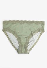 True Stretch High Waist Jersey Floral Bikini Panty, C2199, small