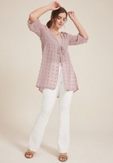 Mesh Open Front Cardigan