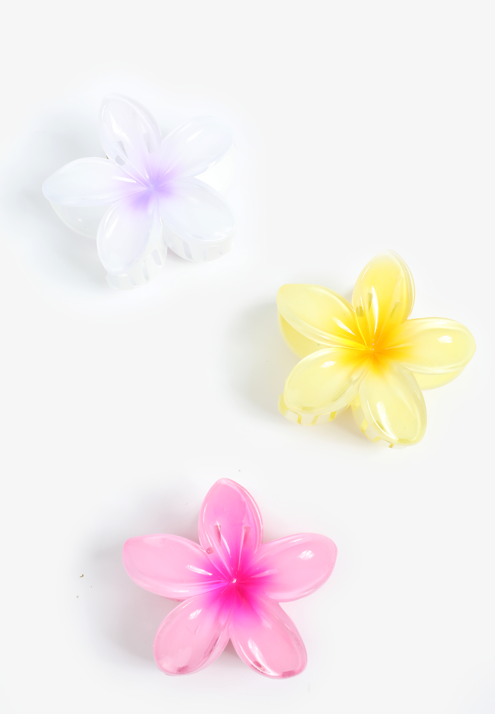 3 Pack Summer Flower Claw Hair Clips