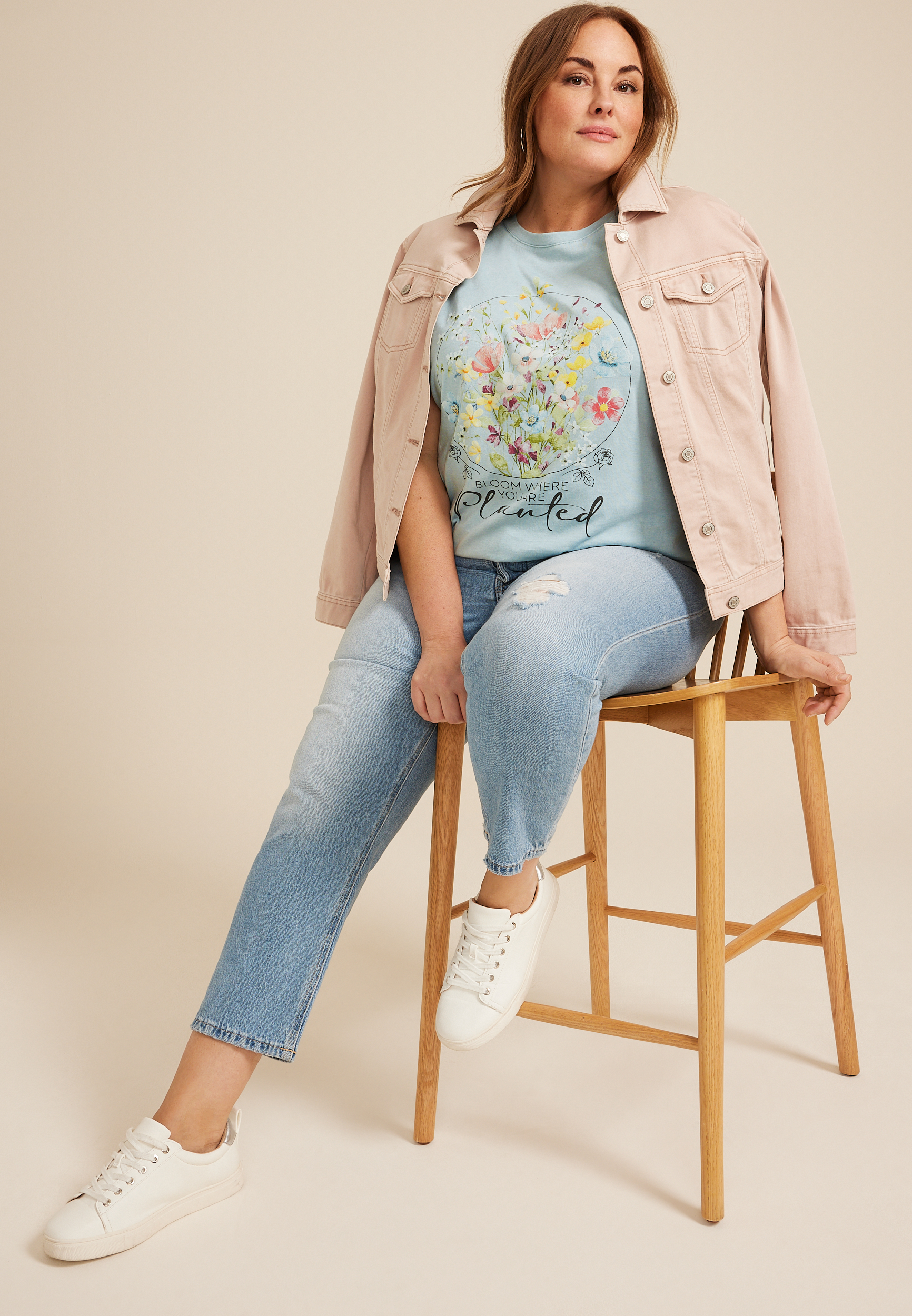 Plus Size Bloom Where You Are Planted Classic Fit Graphic Tee, C9820, large