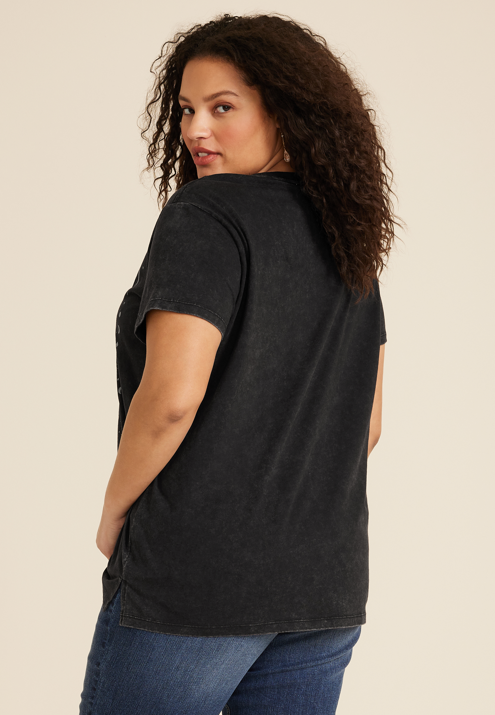 Plus Size Trust The Journey Celestial Relaxed Fit Graphic Tee, C106, large
