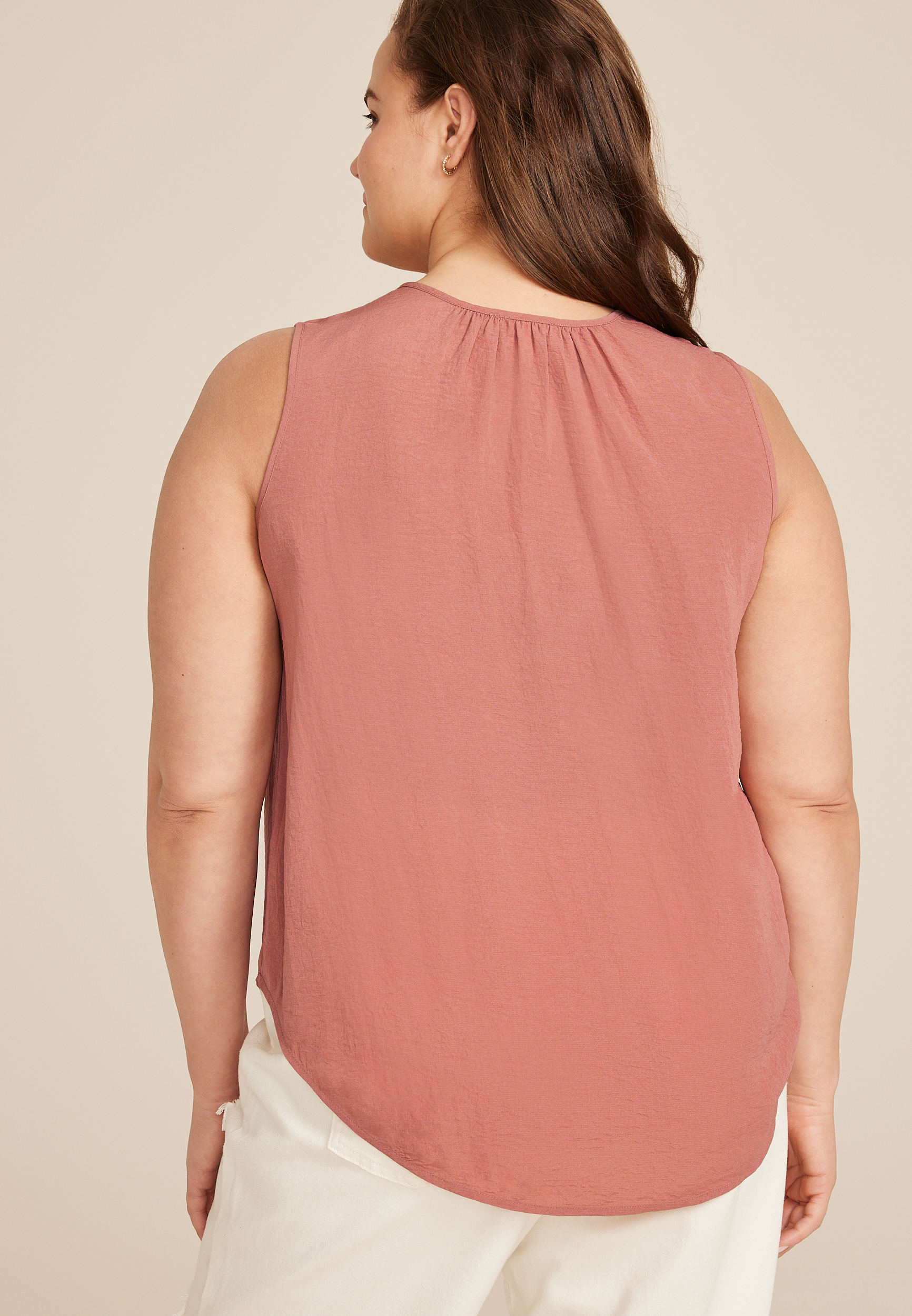 Plus Size Atwood Double V Tank Top, , large