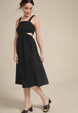 Bare Side Cut Out Midi Dress, C106, small