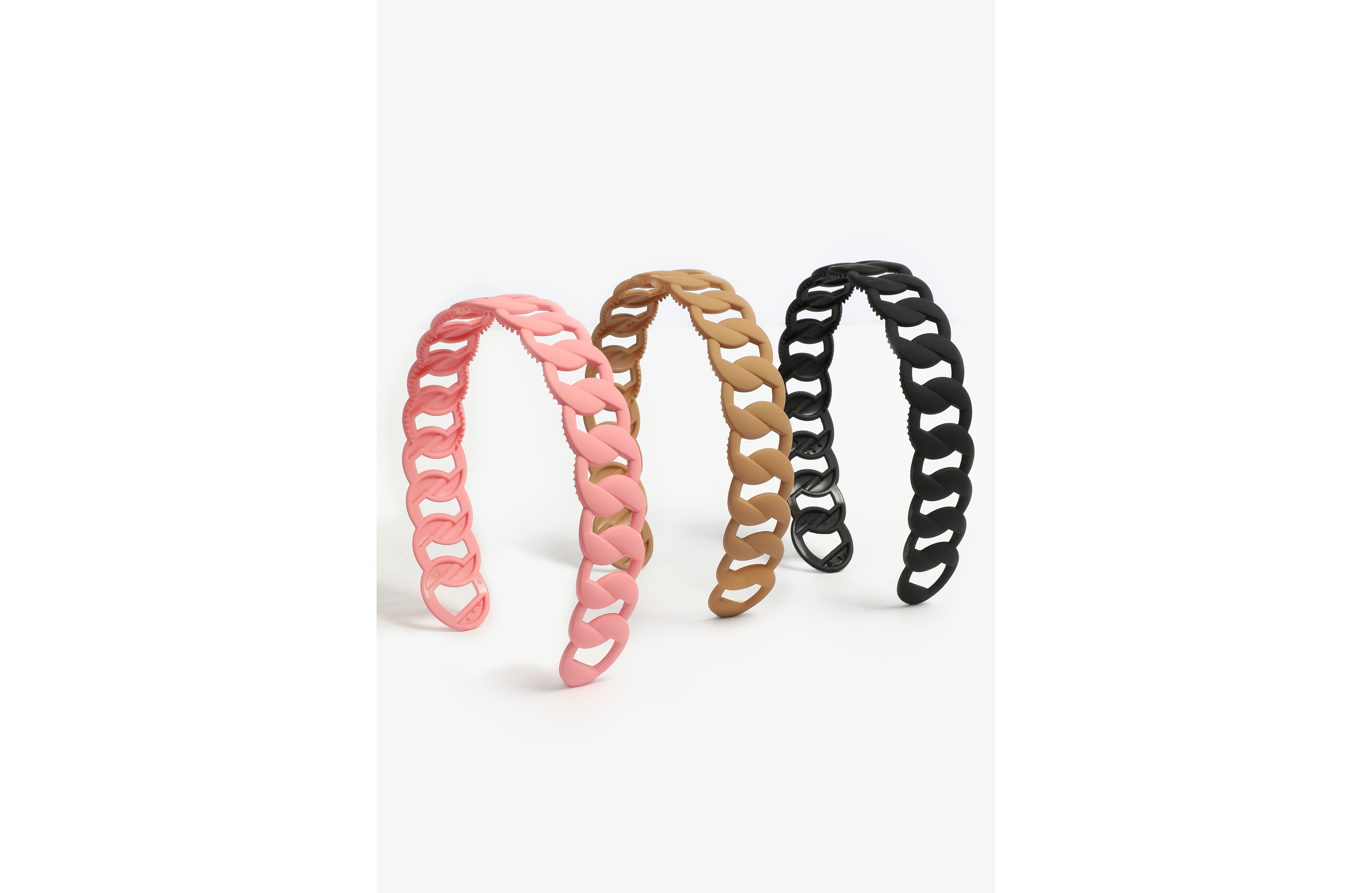 3 Pack Rubber Coated Headbands