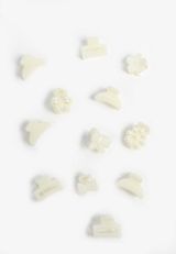 12 Pack Faux Pearl Claw Hair Clips, C393, small