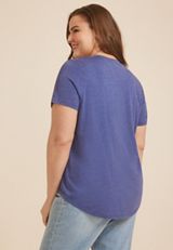 Plus Size Americana Rhinestone Flag Classic Fit Graphic Tee, C1149, small