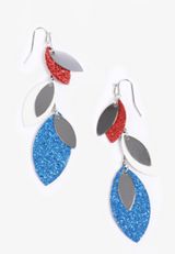 Americana Leaf Linear Drop Earrings, C1524, small