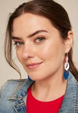 Americana Leaf Linear Drop Earrings, C1524, small