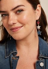 Americana Star Spangled Drop Earrings, C1524, small
